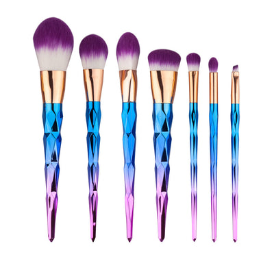 7 Piece Rainbow Unicorn Premium makeup Brushes