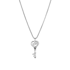 Stainless Steel Necklaces Sweet Heart Key Pendants Choker Chain Korean Fashion Jewelry For Women Jewelry Gifts