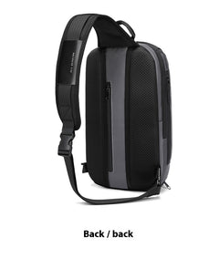 Laptop Backpack Slim Casual Daypack Single Shoulder Sling Backpack Waterproof Crossbody Urban Travel Chest with USB Charging Port